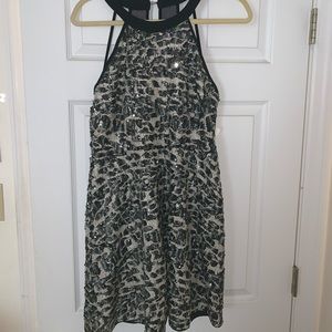 Sequin Fit n Flare Dress